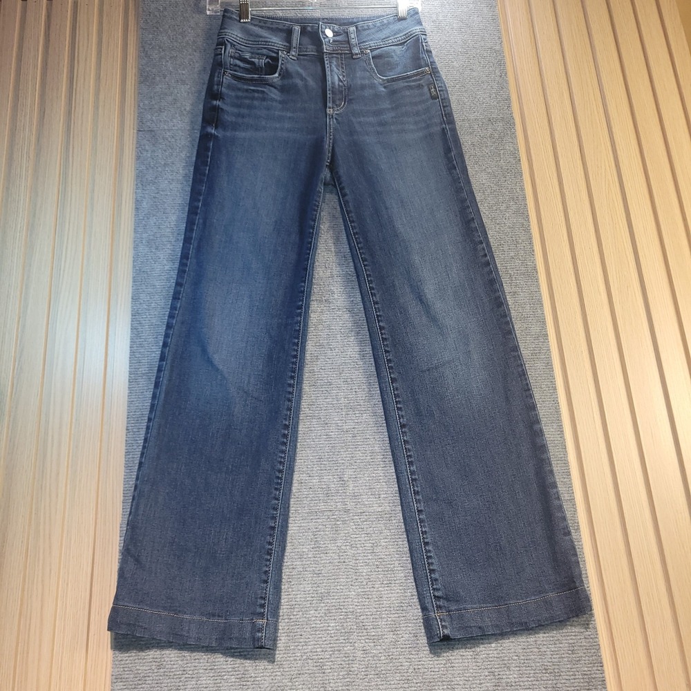 Silver Jeans Co Wide Leg Jeans Women 26 Blue Excellent Dark Wash Mid Rise